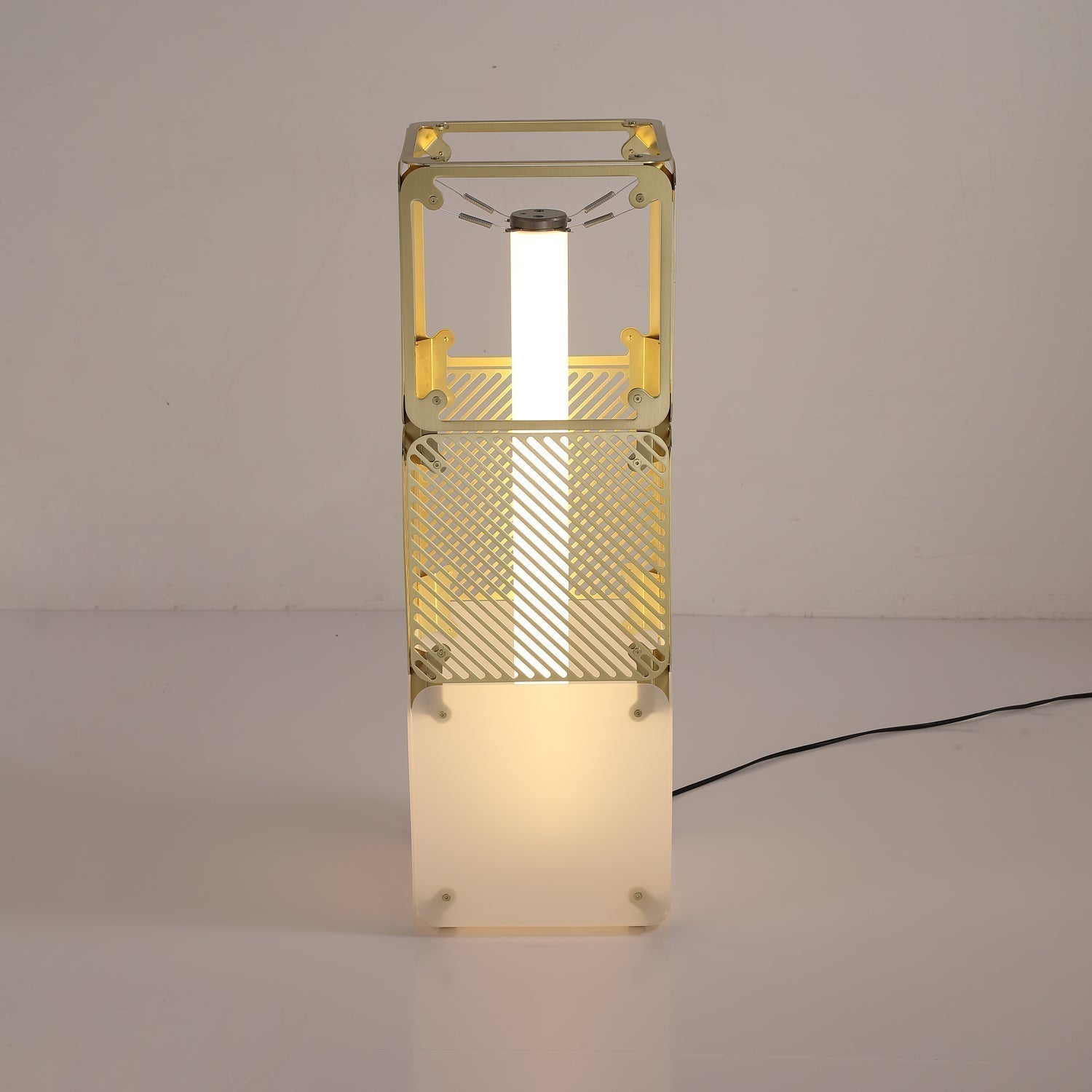 Modern Modular Geometric LED Floor Lamp Hyperqube Stacked Cube Standing Light