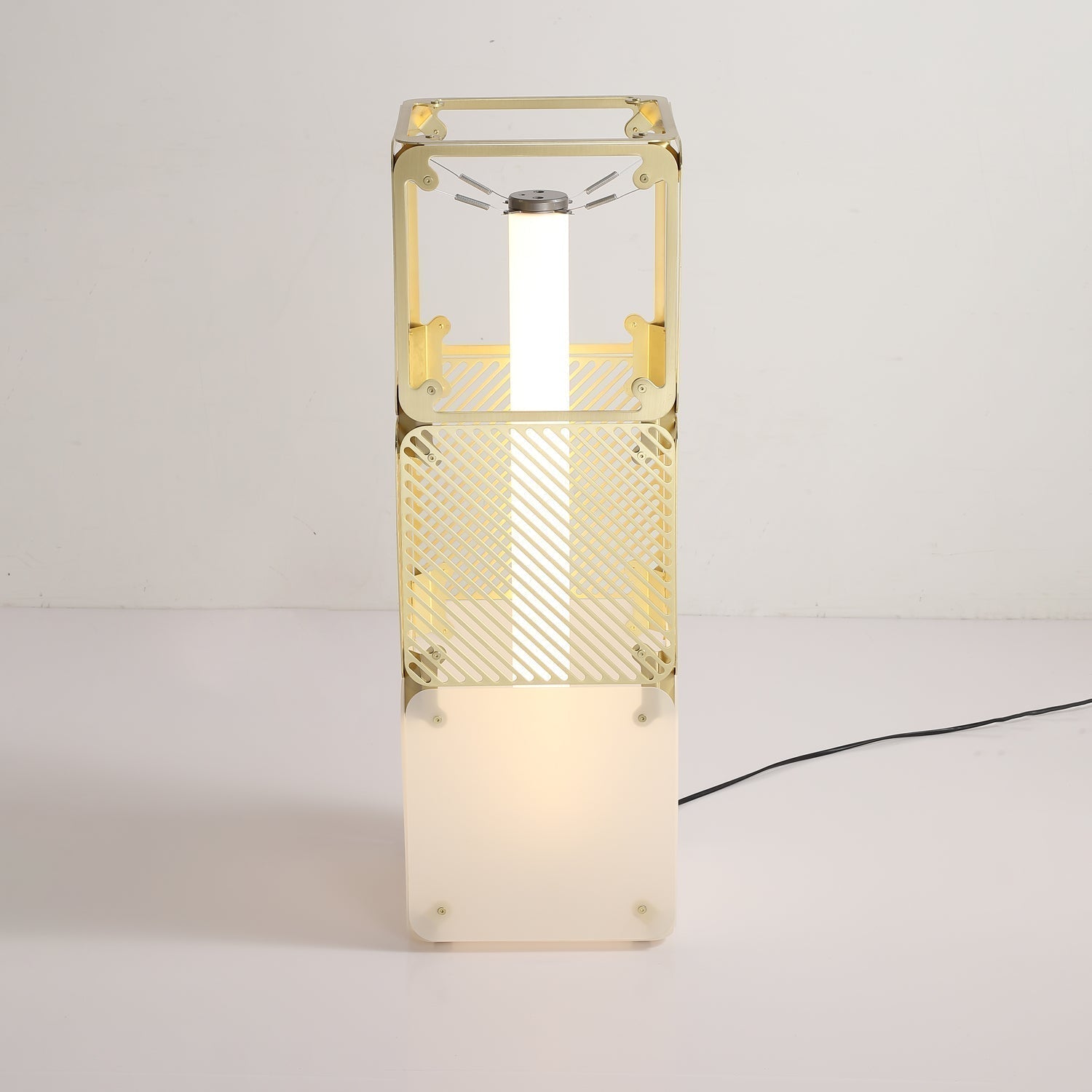 Modern Modular Geometric LED Floor Lamp Hyperqube Stacked Cube Standing Light