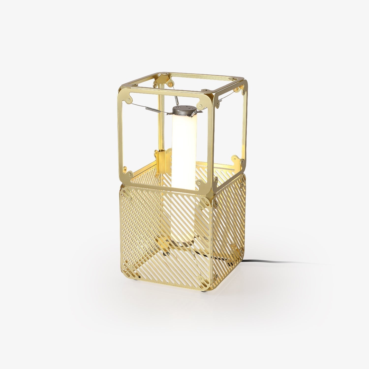 Modern Geometric Modular Cube Table Lamp with Adjustable LED Engine