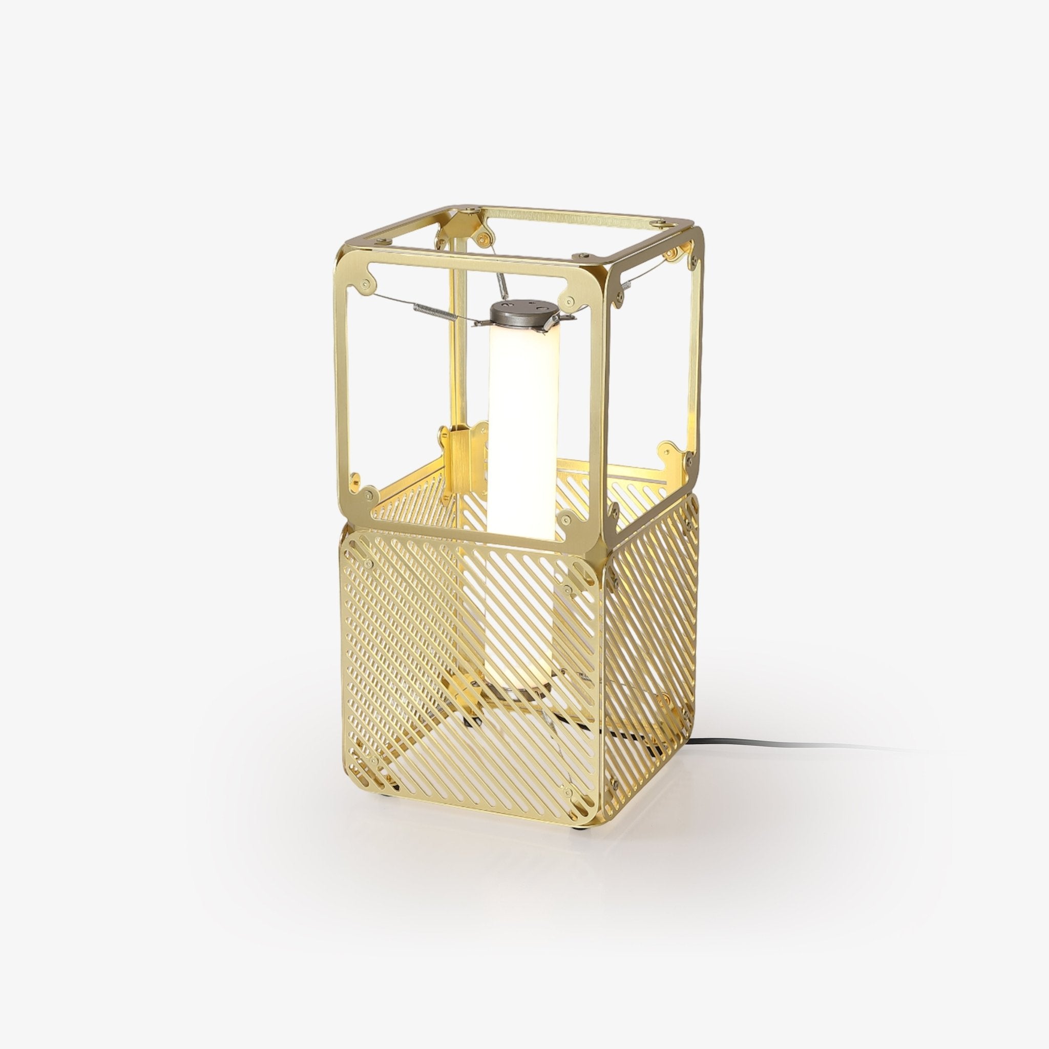 Modern Geometric Modular Cube Table Lamp with Adjustable LED Engine