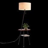 modern-inclined-wood-floor-lamp-with-fabric-shade-and-integrated-side-table