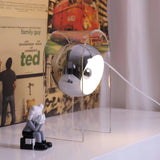 Retro Acrylic and Chrome Sphere Table Lamp Mid Century Modern Side Light