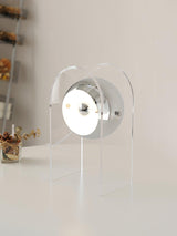 Retro Acrylic and Chrome Sphere Table Lamp Mid Century Modern Side Light