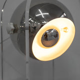 Retro Acrylic and Chrome Sphere Table Lamp Mid Century Modern Side Light