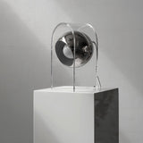 Retro Acrylic and Chrome Sphere Table Lamp Mid Century Modern Side Light