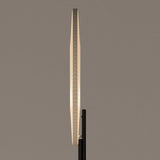 Modern Iris LED Floor Lamp with White Fabric Shade and Adjustable Color Temperatures
