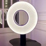 Iris Minimalist LED Portable Table Lamp Modern Fabric Shade Bedside Desk Light Black