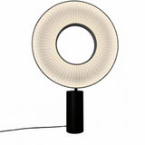 Iris Minimalist LED Portable Table Lamp Modern Fabric Shade Bedside Desk Light Black