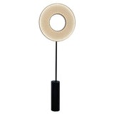 Modern Iris Totem LED Floor Lamp with Large Fabric Shade for Living Room Indoor Sunshine Lighting