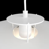 Modern Aluminum Disk Pendant Light Minimalist White and Blue Nordic Hanging Lamp