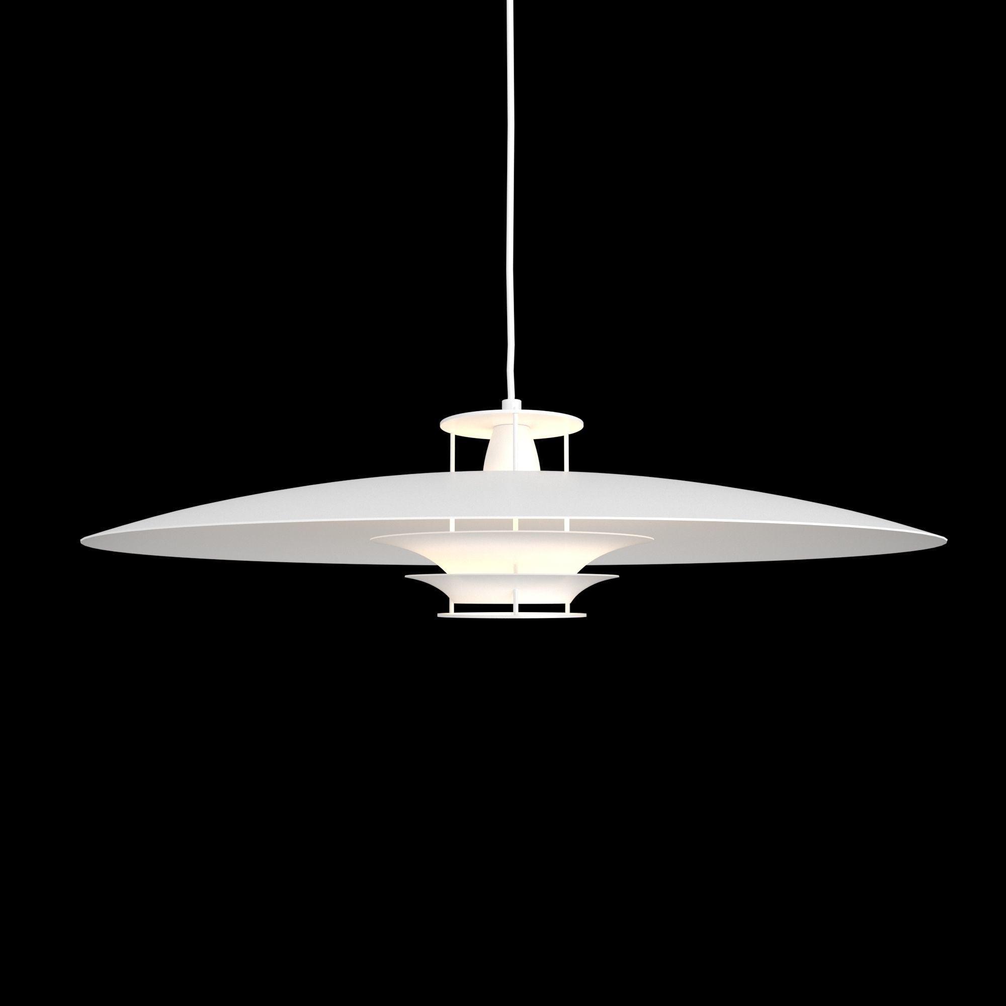 Modern Aluminum Disk Pendant Light Minimalist White and Blue Nordic Hanging Lamp