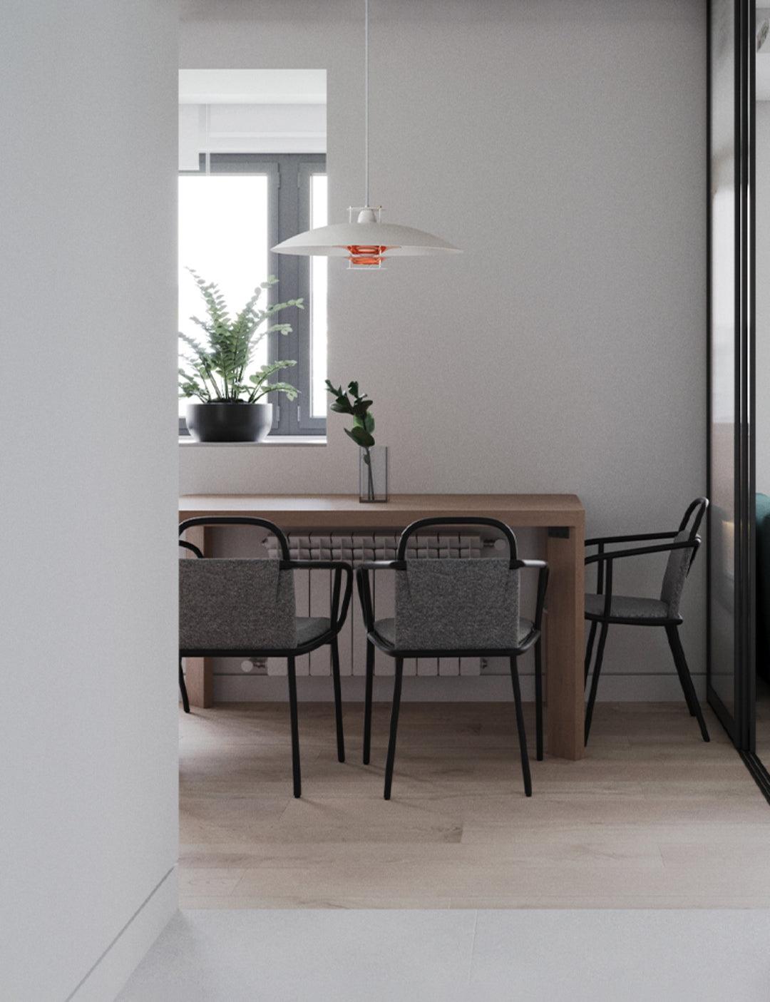 Modern Aluminum Disk Pendant Light Minimalist White and Blue Nordic Hanging Lamp