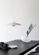 Modern Aluminum Disk Pendant Light Minimalist White and Blue Nordic Hanging Lamp