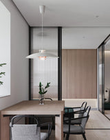 Modern Aluminum Disk Pendant Light Minimalist White and Blue Nordic Hanging Lamp