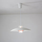 Modern Aluminum Disk Pendant Light Minimalist White and Blue Nordic Hanging Lamp