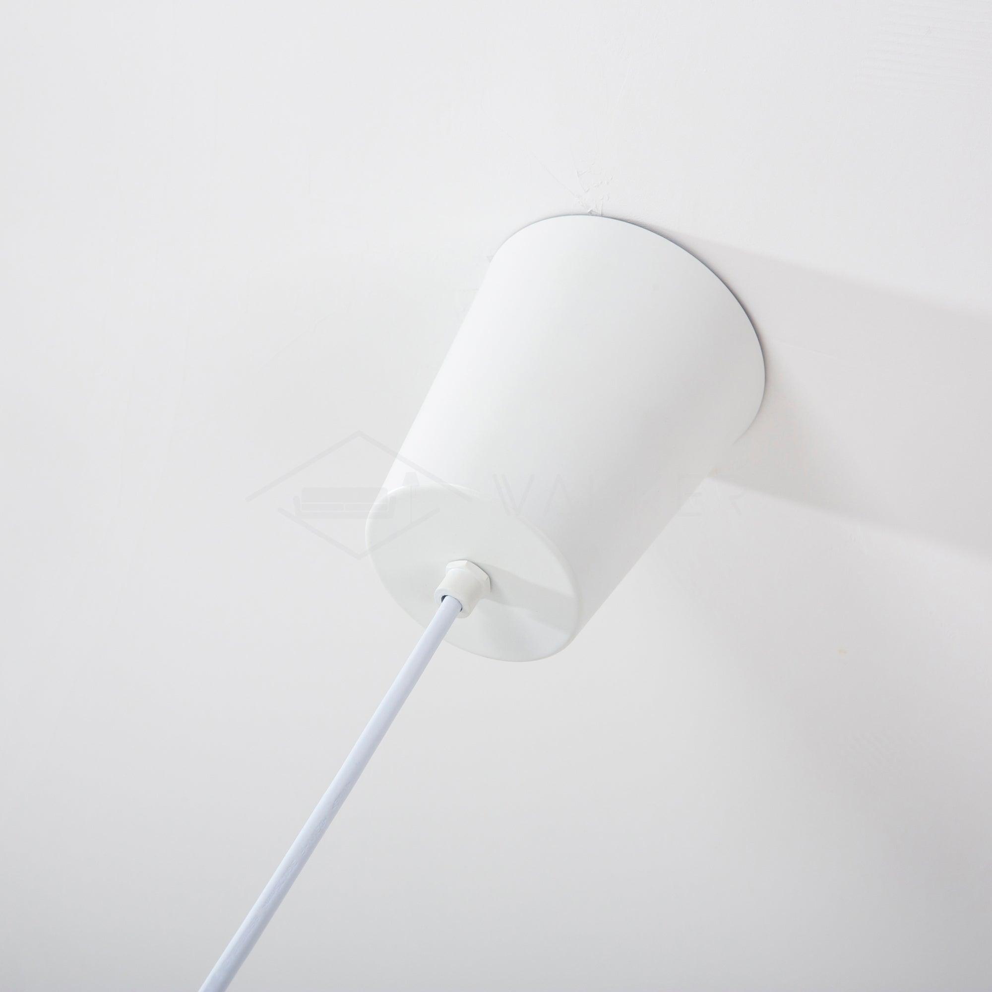 Modern Aluminum Disk Pendant Light Minimalist White and Blue Nordic Hanging Lamp