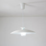 Modern Aluminum Disk Pendant Light Minimalist White and Blue Nordic Hanging Lamp