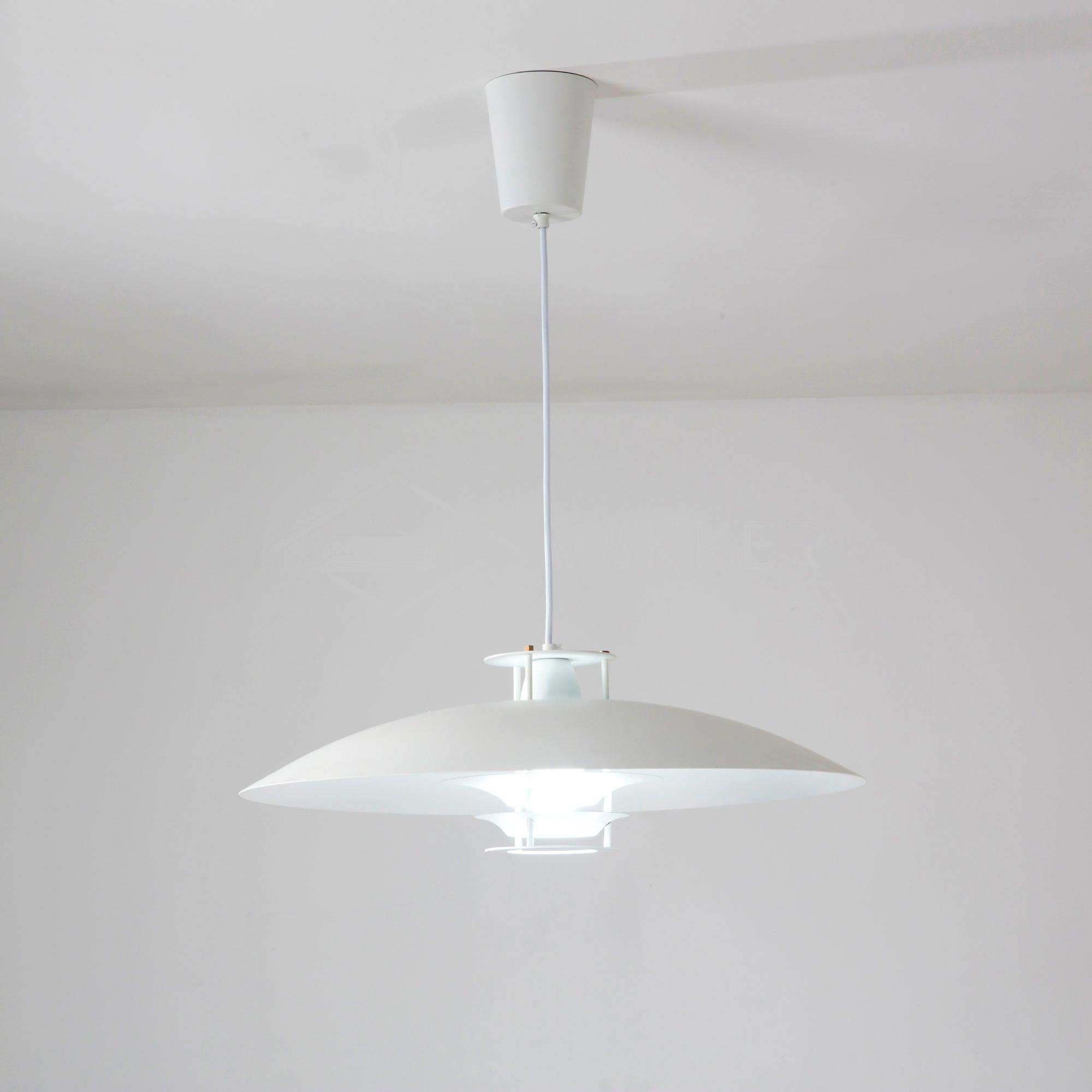 Modern Aluminum Disk Pendant Light Minimalist White and Blue Nordic Hanging Lamp
