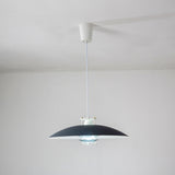 Modern Aluminum Disk Pendant Light Minimalist White and Blue Nordic Hanging Lamp