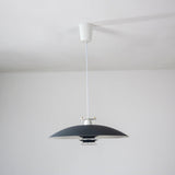 Modern Aluminum Disk Pendant Light Minimalist White and Blue Nordic Hanging Lamp