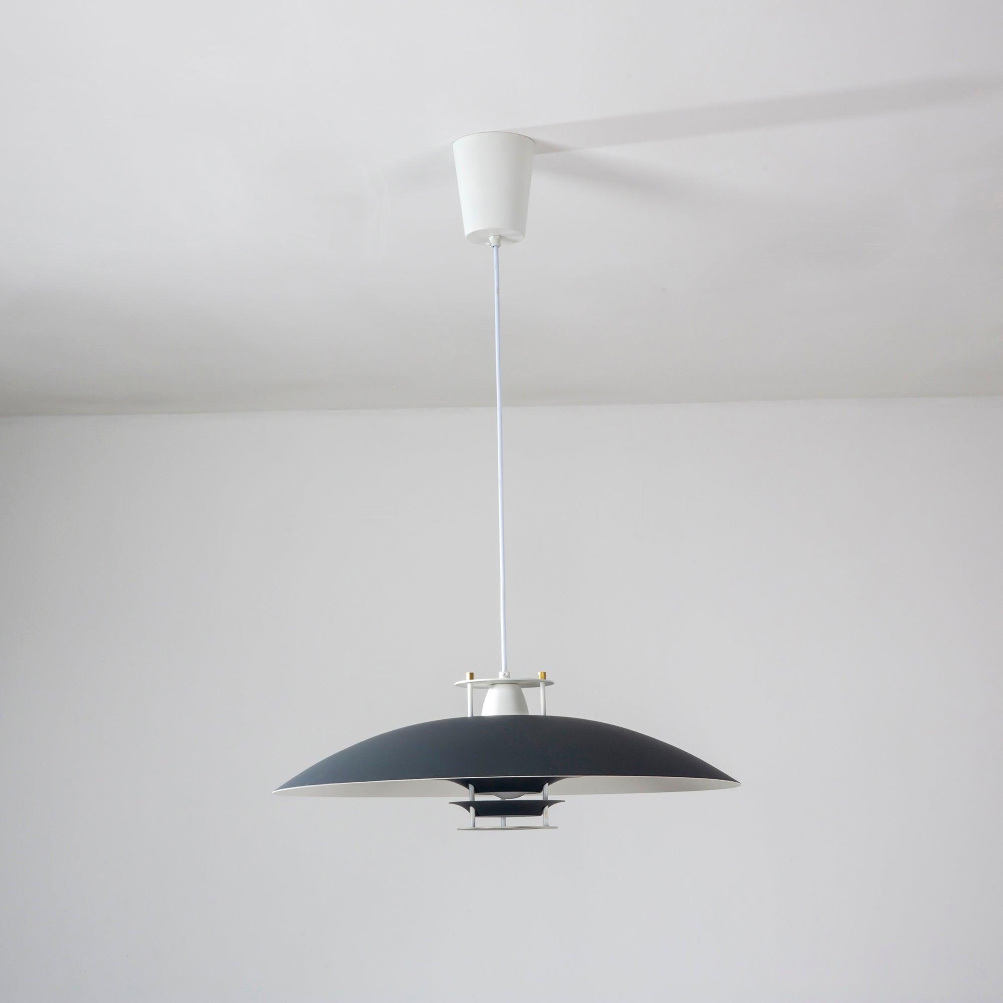 Modern Aluminum Disk Pendant Light Minimalist White and Blue Nordic Hanging Lamp