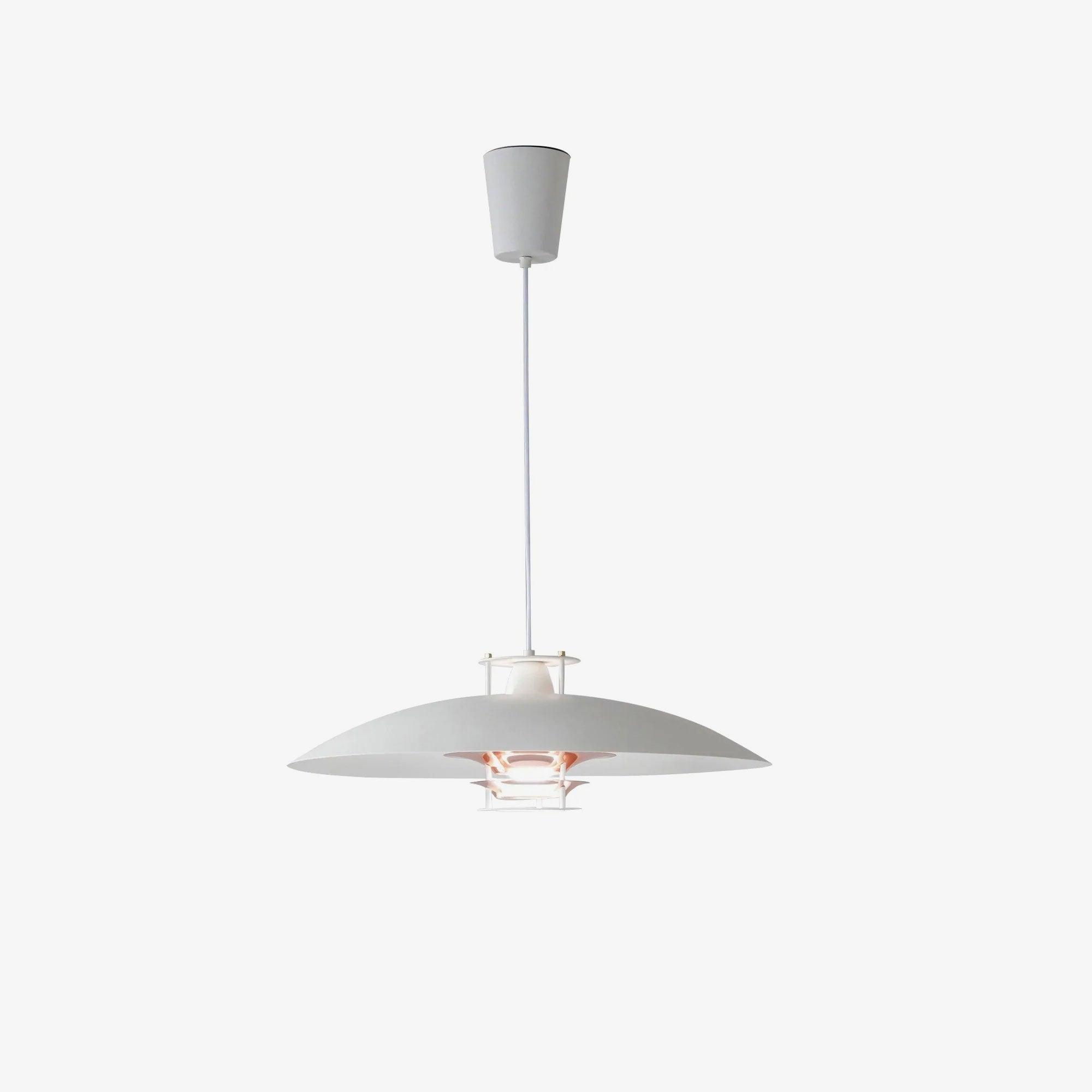 Modern Aluminum Disk Pendant Light Minimalist White and Blue Nordic Hanging Lamp