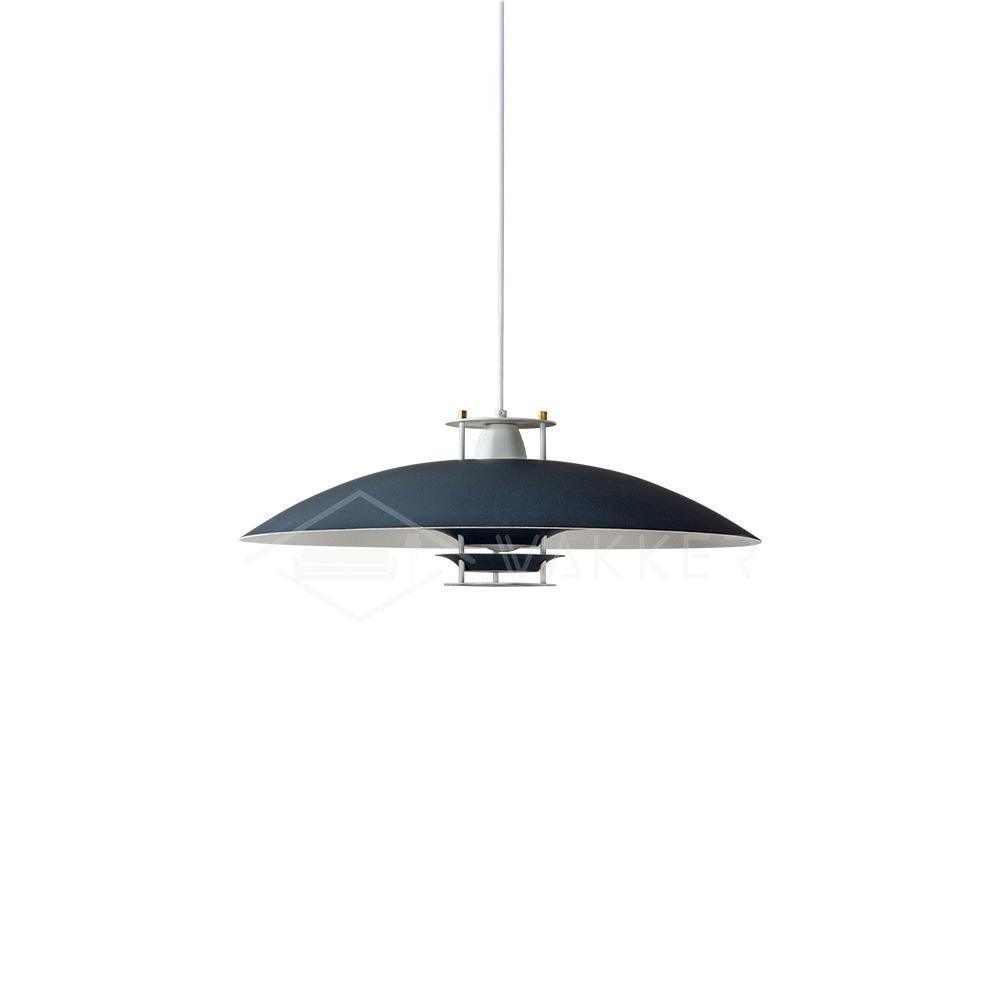 Modern Aluminum Disk Pendant Light Minimalist White and Blue Nordic Hanging Lamp