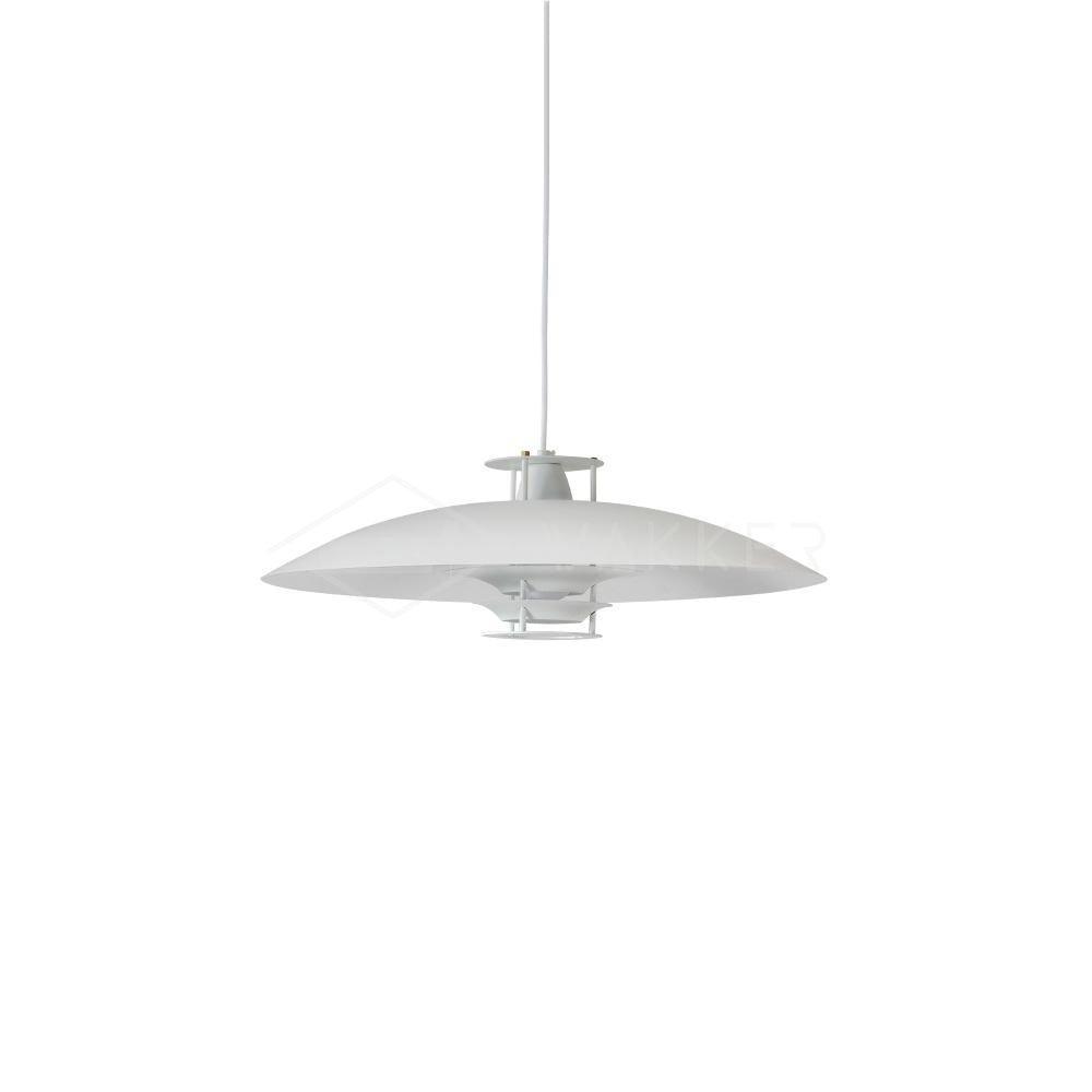 Modern Aluminum Disk Pendant Light Minimalist White and Blue Nordic Hanging Lamp