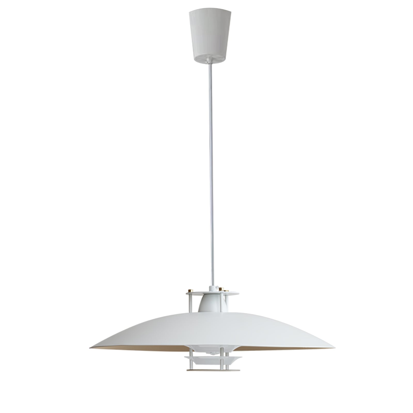 Modern Aluminum Disk Pendant Light Minimalist White and Blue Nordic Hanging Lamp