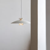 Modern Aluminum Disk Pendant Light Minimalist White and Blue Nordic Hanging Lamp