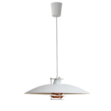 Modern Aluminum Disk Pendant Light Minimalist White and Blue Nordic Hanging Lamp