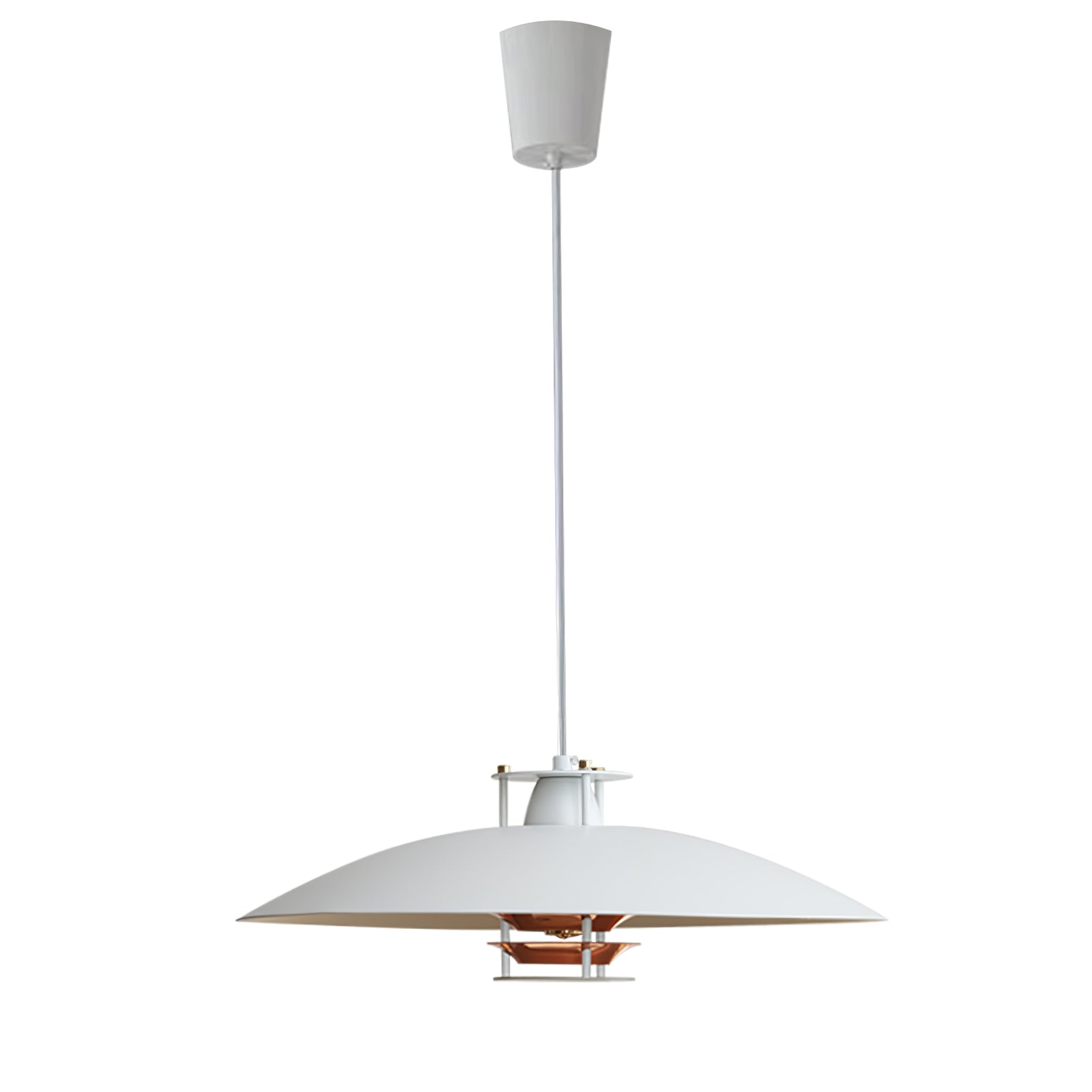 Modern Aluminum Disk Pendant Light Minimalist White and Blue Nordic Hanging Lamp