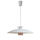Modern Aluminum Disk Pendant Light Minimalist White and Blue Nordic Hanging Lamp