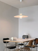 Modern Aluminum Disk Pendant Light Minimalist White and Blue Nordic Hanging Lamp