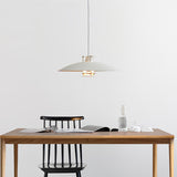 Modern Aluminum Disk Pendant Light Minimalist White and Blue Nordic Hanging Lamp
