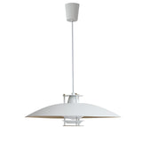 Modern Aluminum Disk Pendant Light Minimalist White and Blue Nordic Hanging Lamp