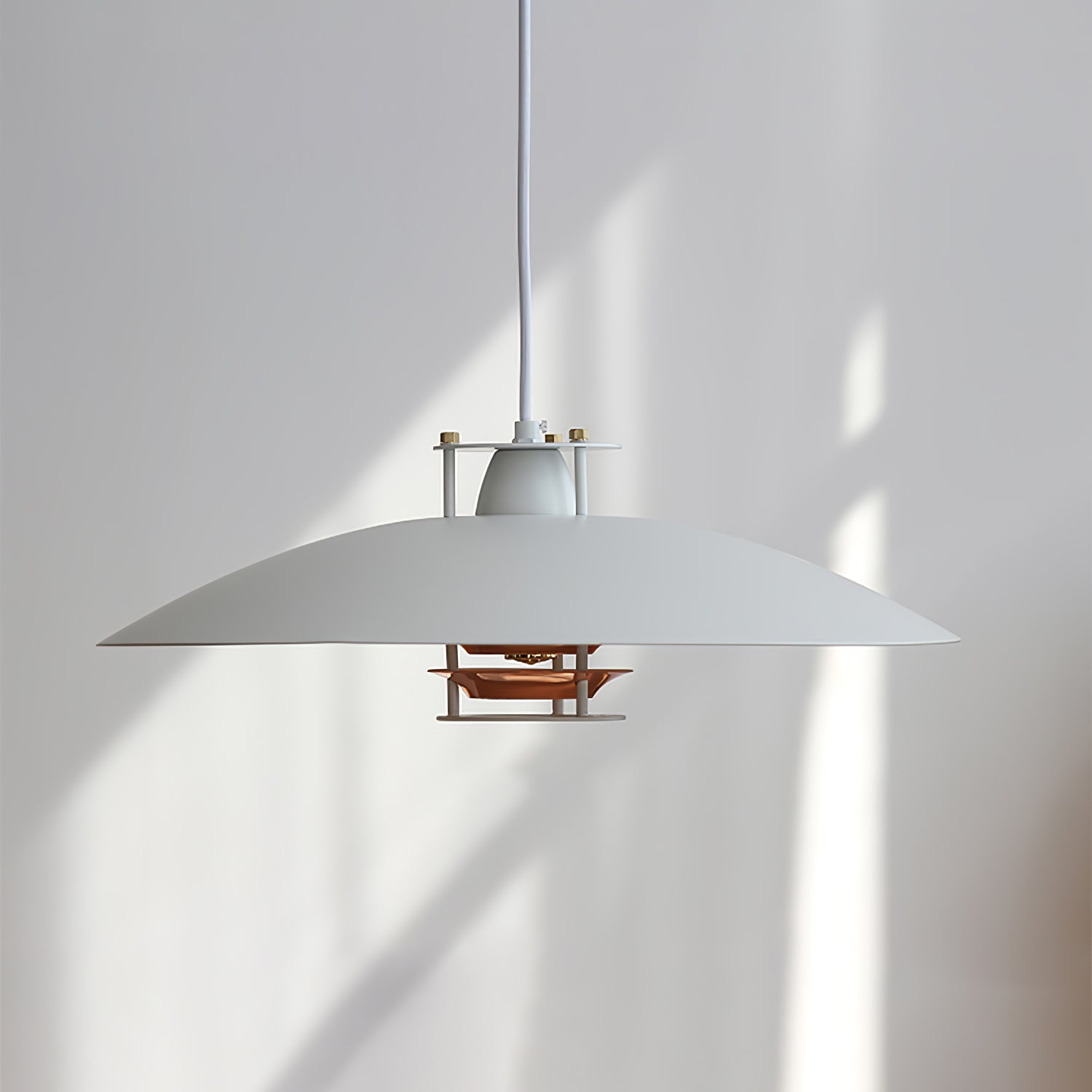 Modern Aluminum Disk Pendant Light Minimalist White and Blue Nordic Hanging Lamp