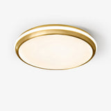 Jameson Modern Slim LED Flush Mount Ceiling Light Brass and Acrylic Fixture
