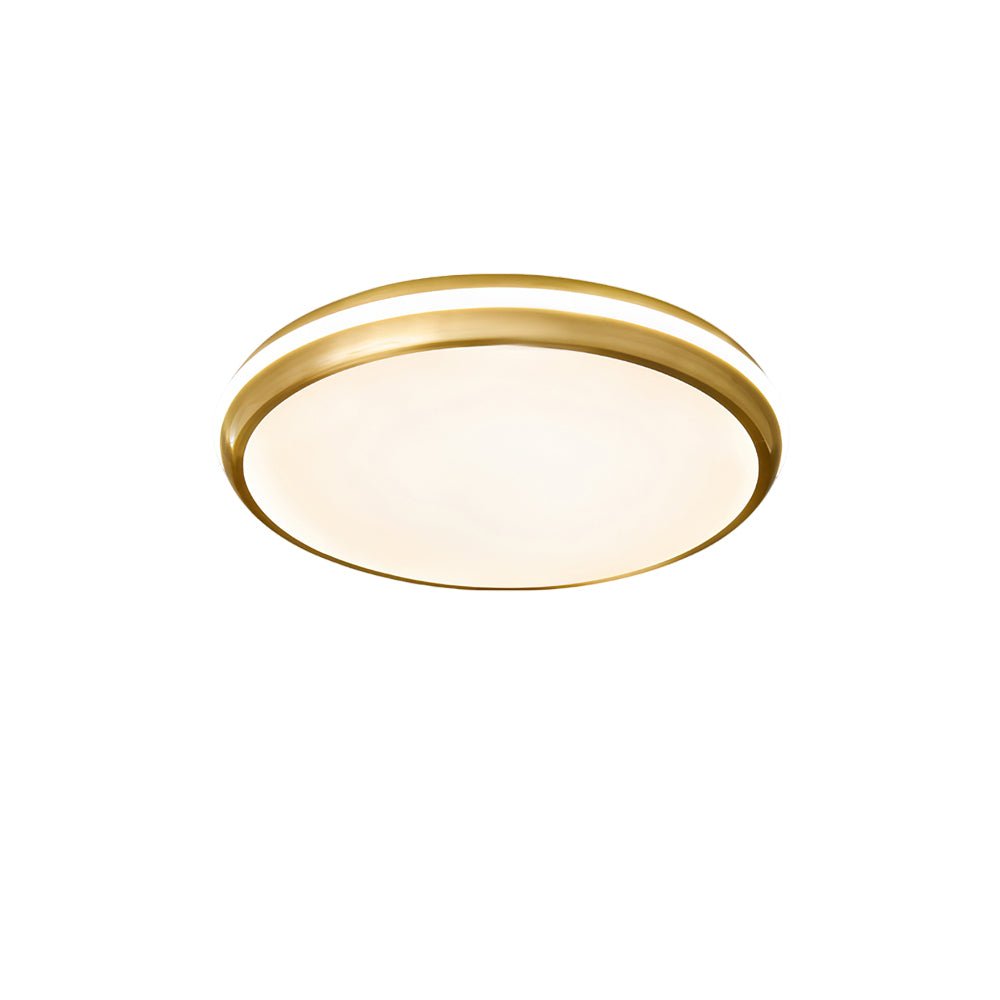 Jameson Modern Slim LED Flush Mount Ceiling Light Brass and Acrylic Fixture