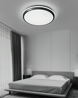 Jameson Modern Slim LED Flush Mount Ceiling Light Brass and Acrylic Fixture