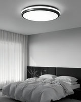 Jameson Modern Slim LED Flush Mount Ceiling Light Brass and Acrylic Fixture