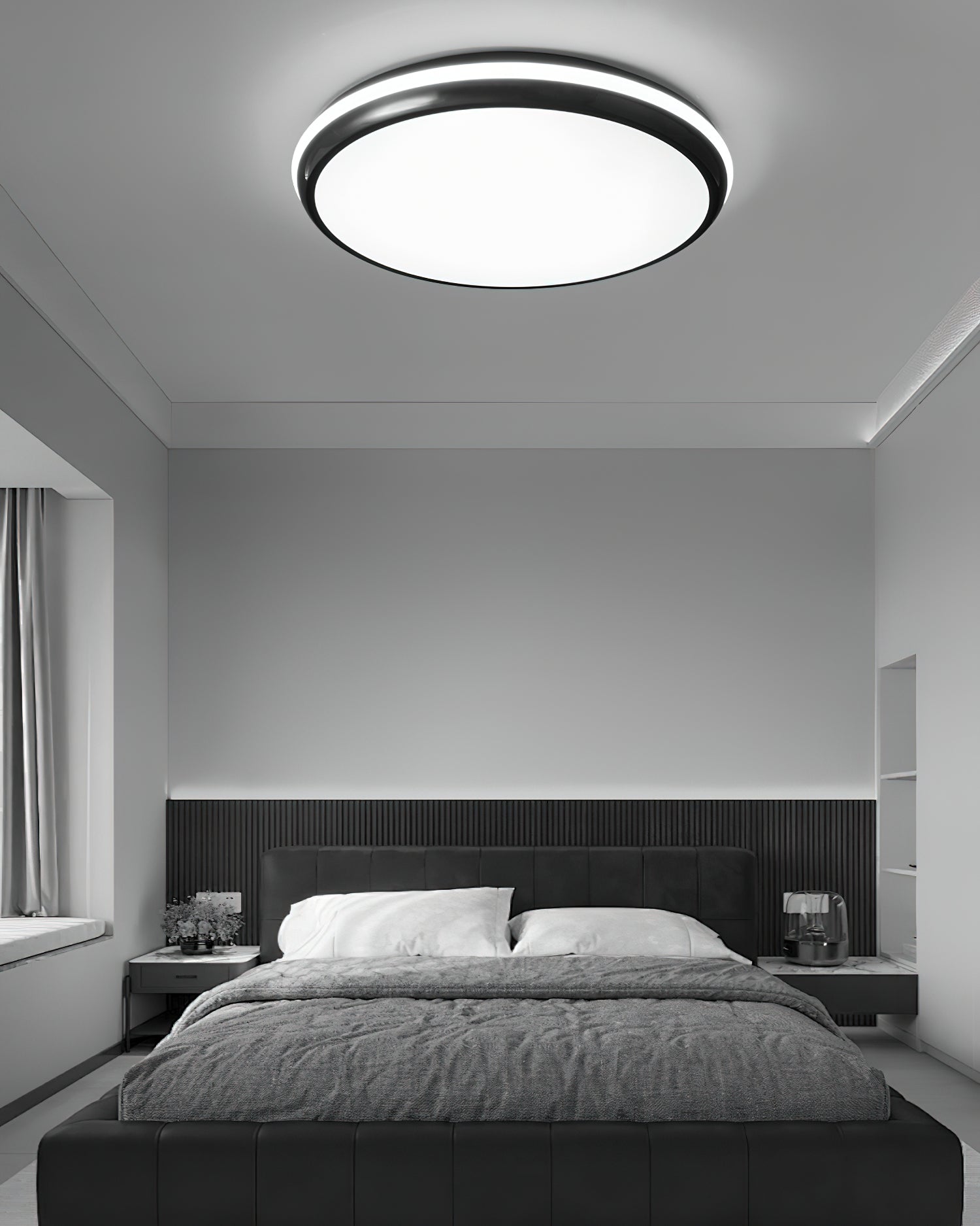 Jameson Modern Slim LED Flush Mount Ceiling Light Brass and Acrylic Fixture
