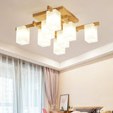 modern-japanese-square-wood-ceiling-light-fixture-with-glass-shades-for-living-room