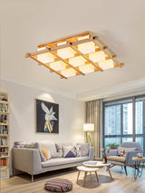 traditional-japanese-style-lattice-wood-ceiling-lamp-with-frosted-glass-shades