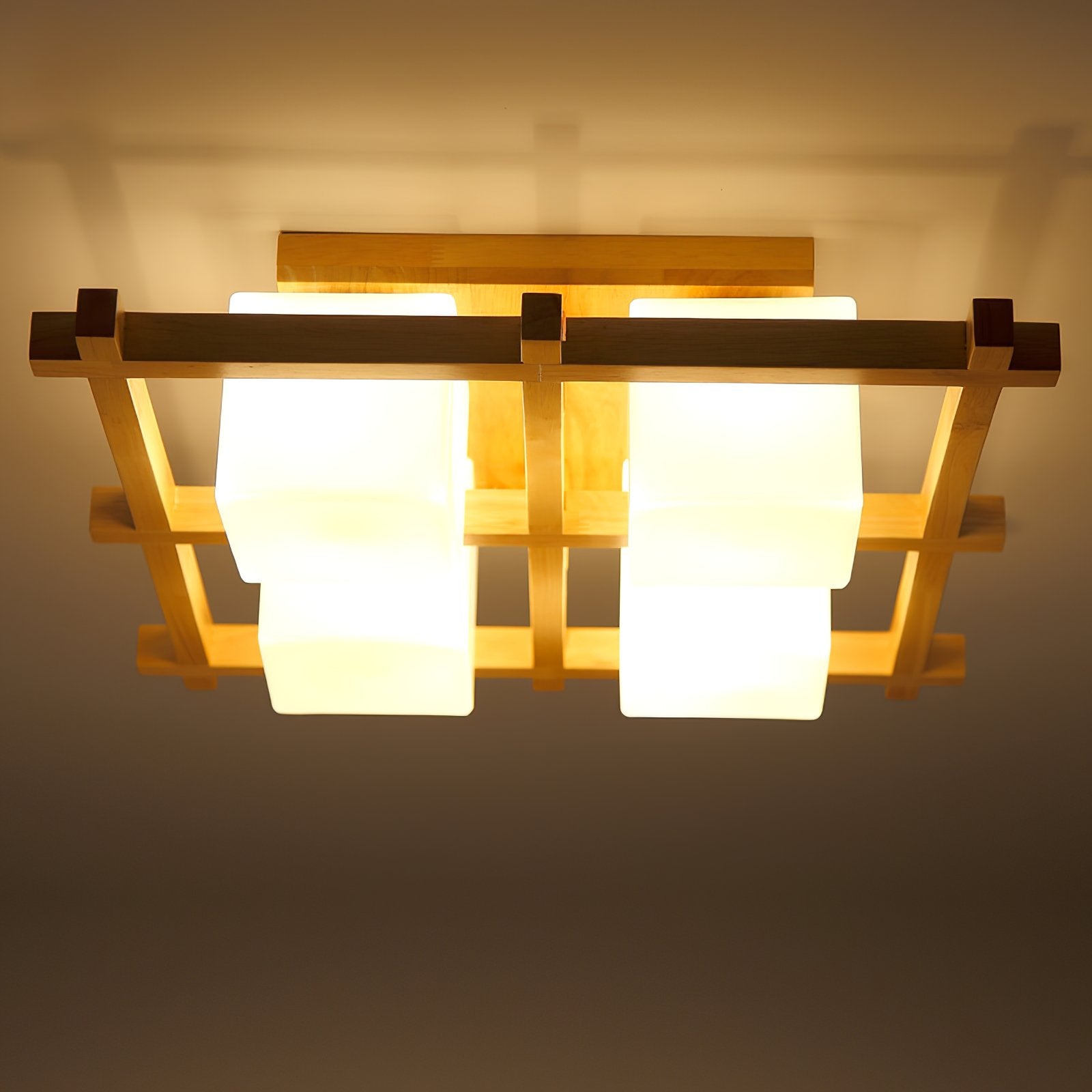 traditional-japanese-style-lattice-wood-ceiling-lamp-with-frosted-glass-shades