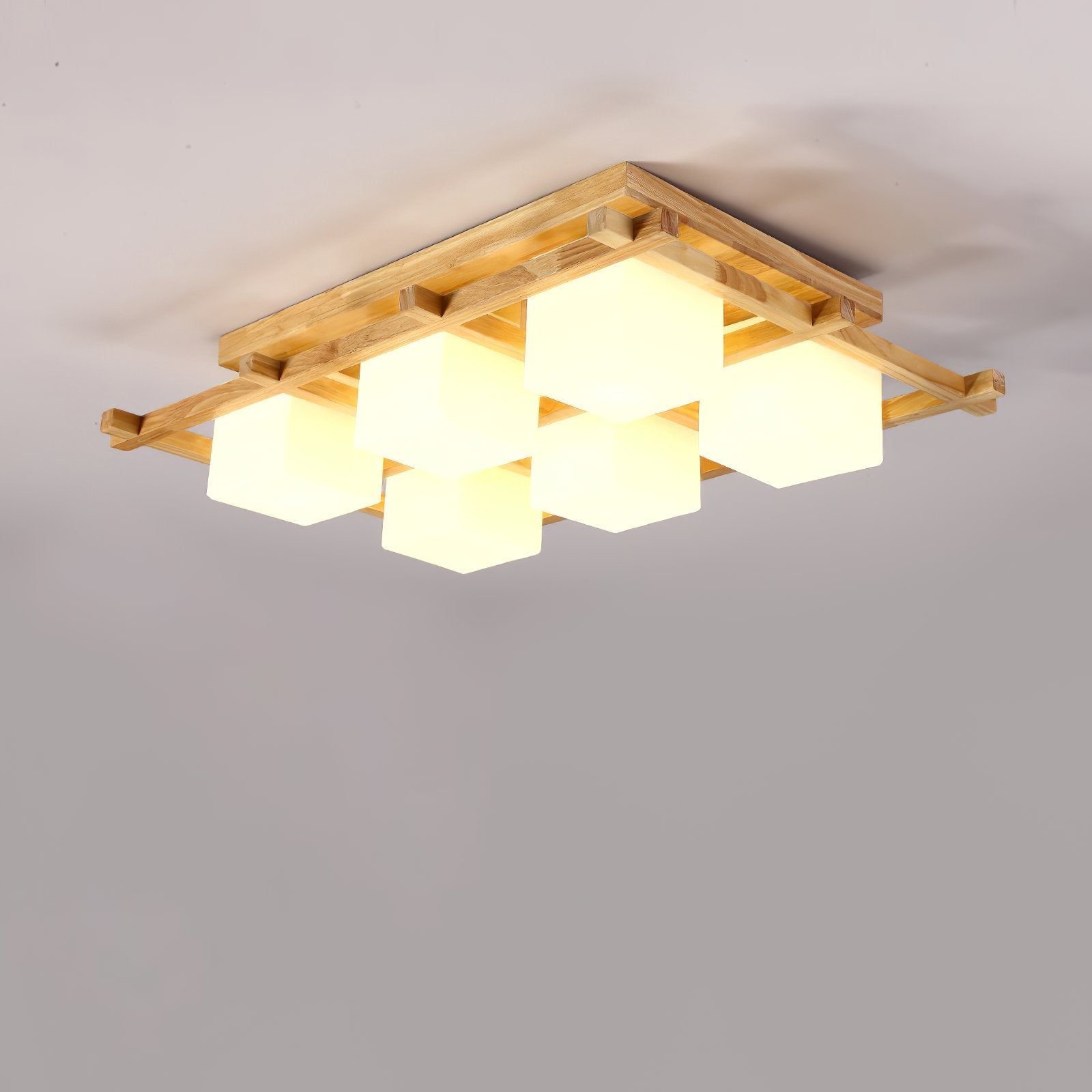 traditional-japanese-style-lattice-wood-ceiling-lamp-with-frosted-glass-shades