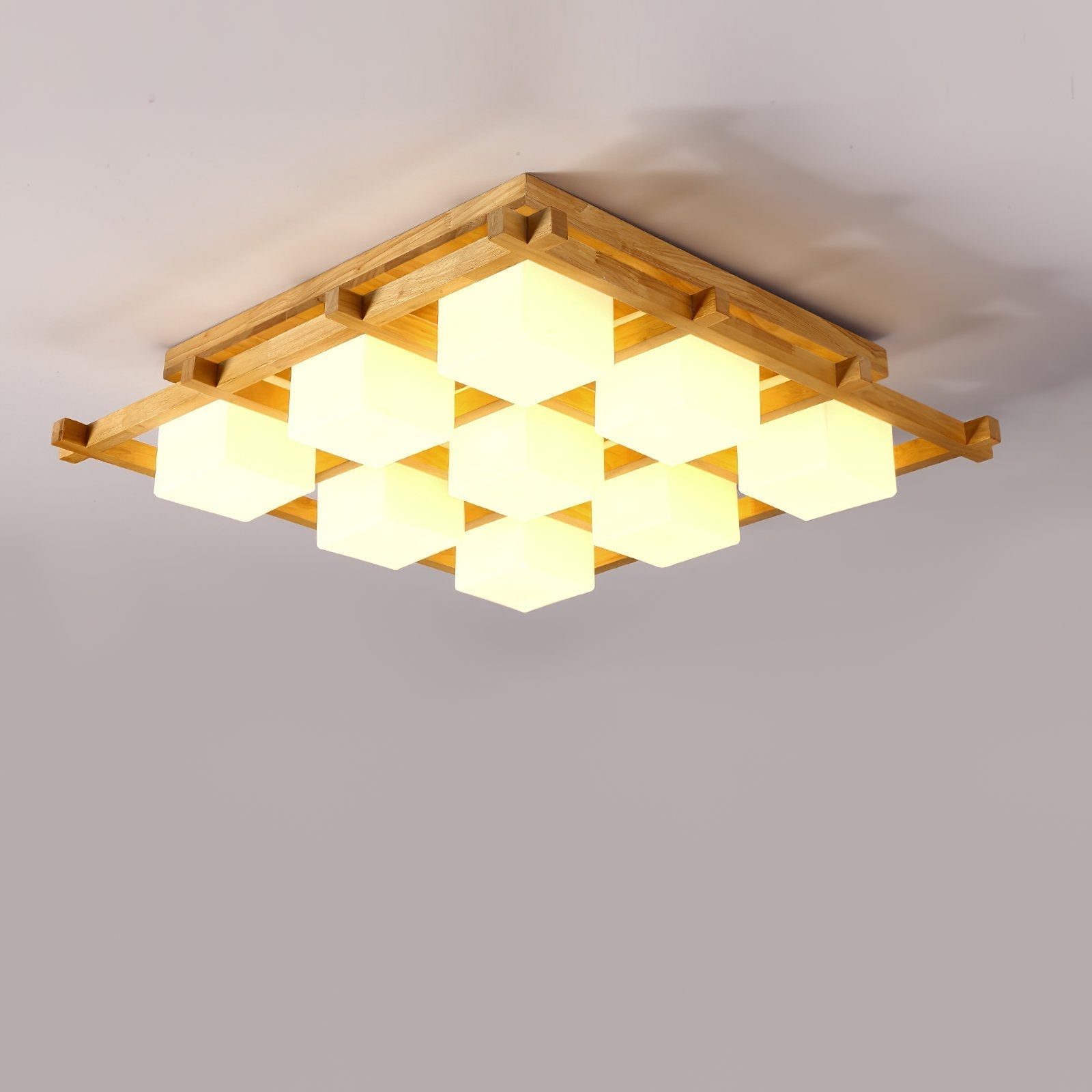 traditional-japanese-style-lattice-wood-ceiling-lamp-with-frosted-glass-shades