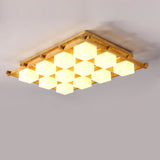 traditional-japanese-style-lattice-wood-ceiling-lamp-with-frosted-glass-shades