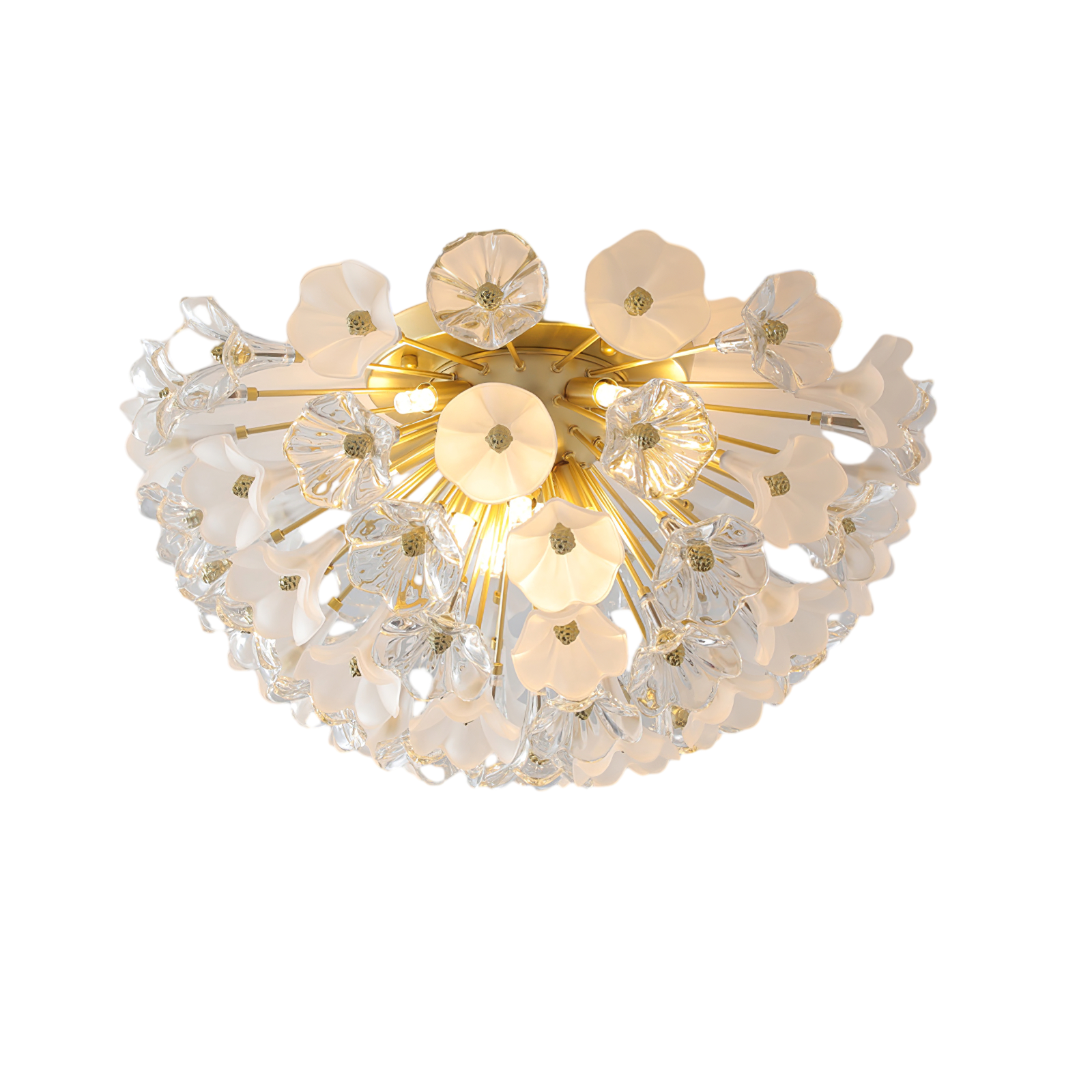 modern-gold-flush-mount-chandelier-with-hand-blown-glass-globes-for-living-room