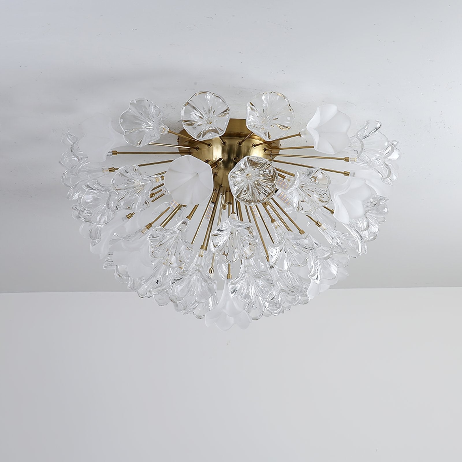 modern-gold-flush-mount-chandelier-with-hand-blown-glass-globes-for-living-room
